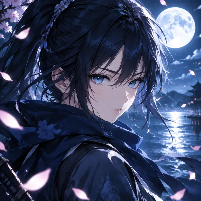 Moonlit Swordswoman