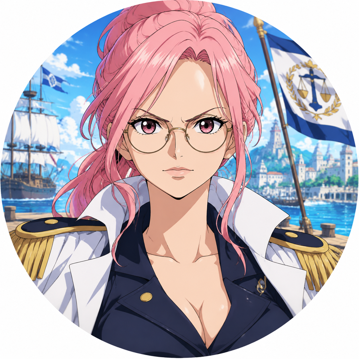 Pink-Haired Navy Officer