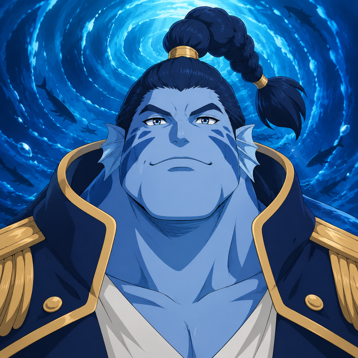 Blue Fishman Helmsman